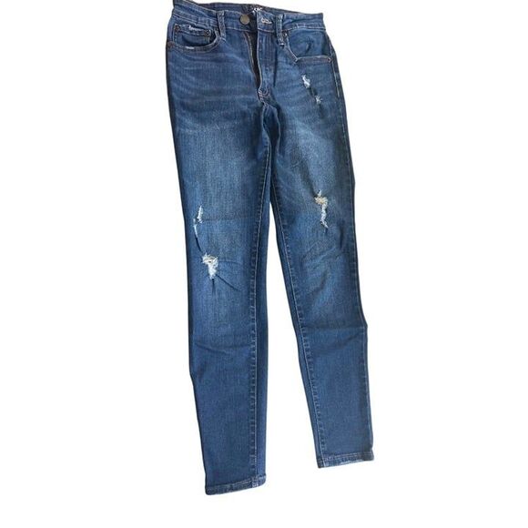 Aeropostale Women's Jeans AERO Distressed High Rise y2k Size 4 (27) Straight Leg - Picture 1 of 9